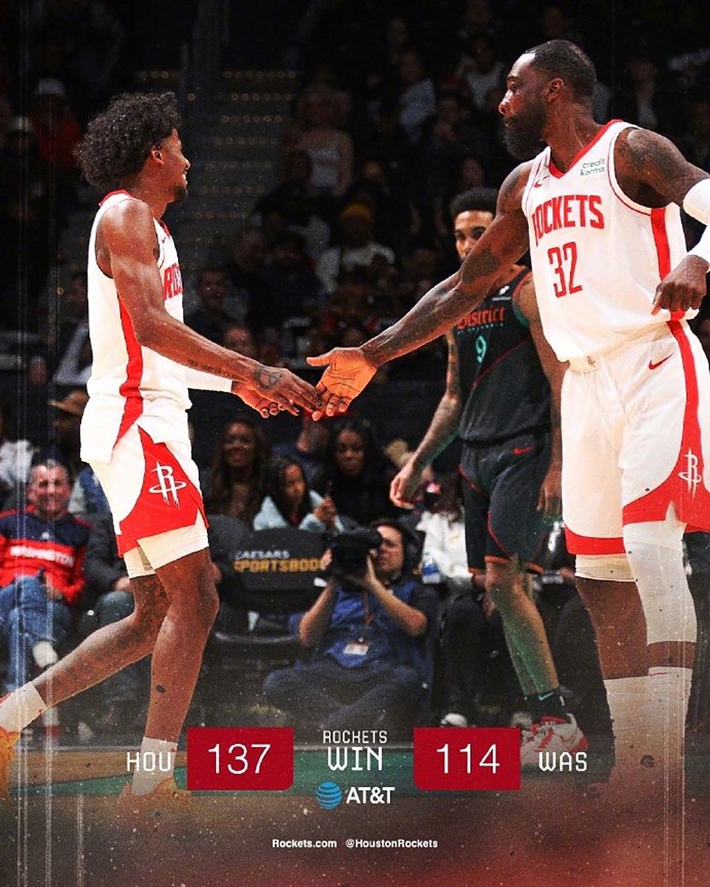 火箭大胜奇才取得重要胜利 火箭大胜奇才取得重要胜利